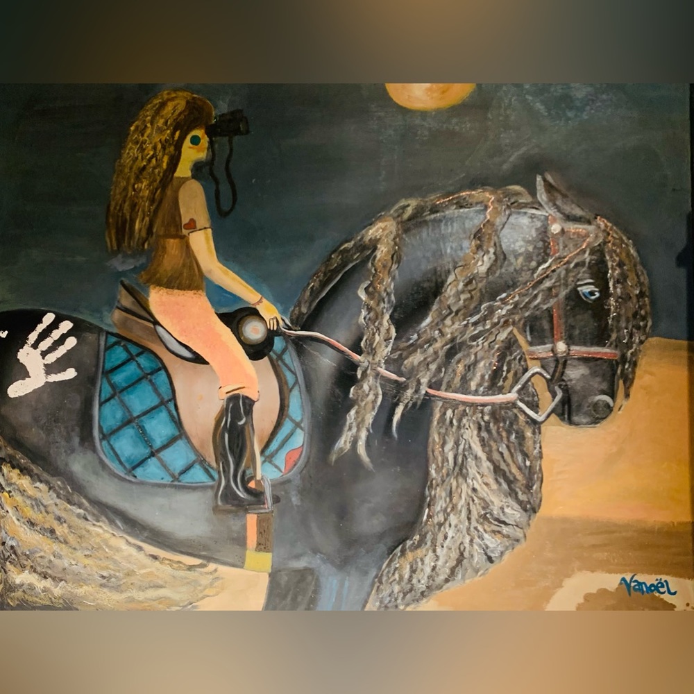 The Friesian-an original oil painting